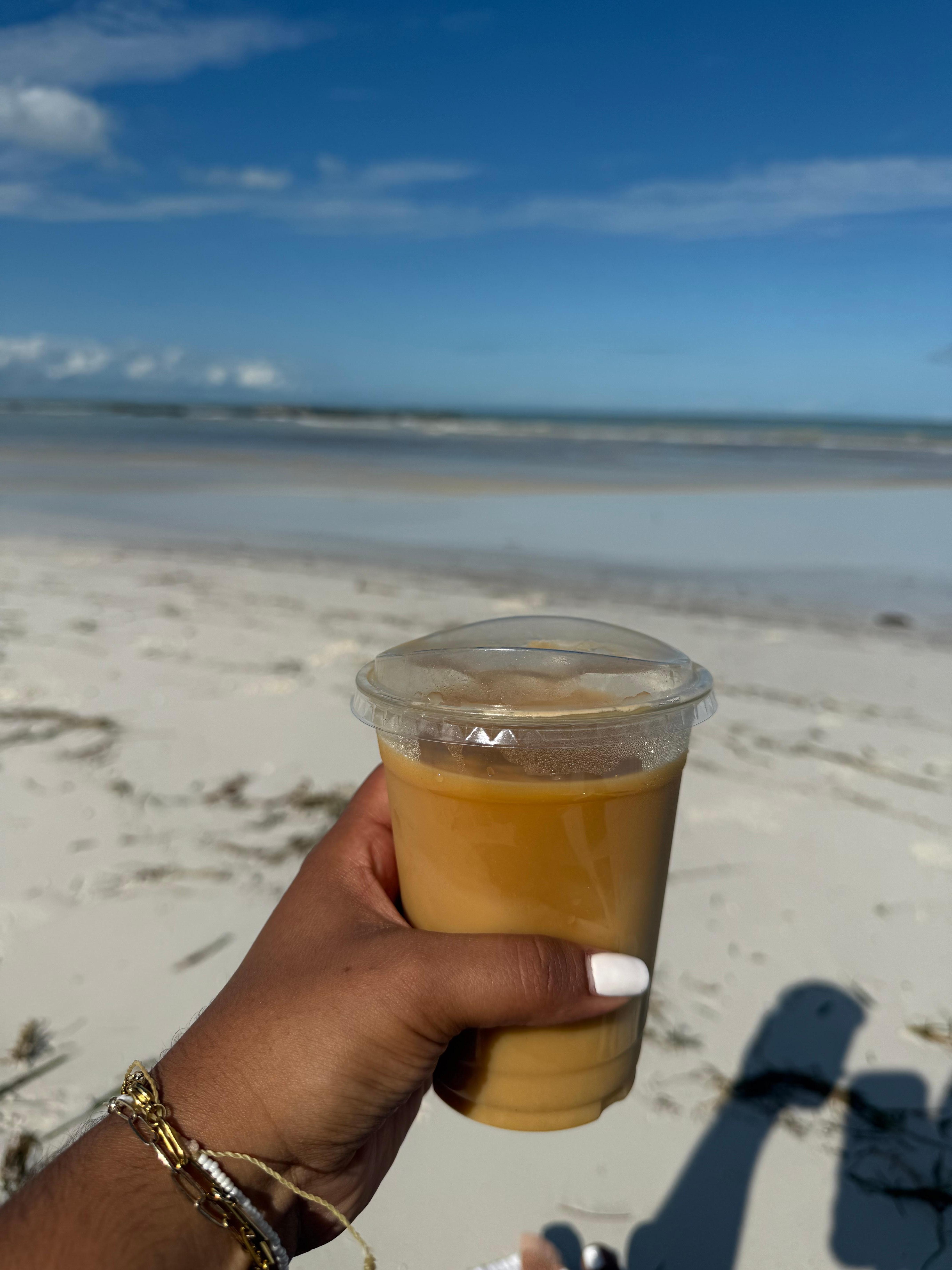 Morning before I left. Coffee by the beach
