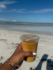 Morning before I left. Coffee by the beach