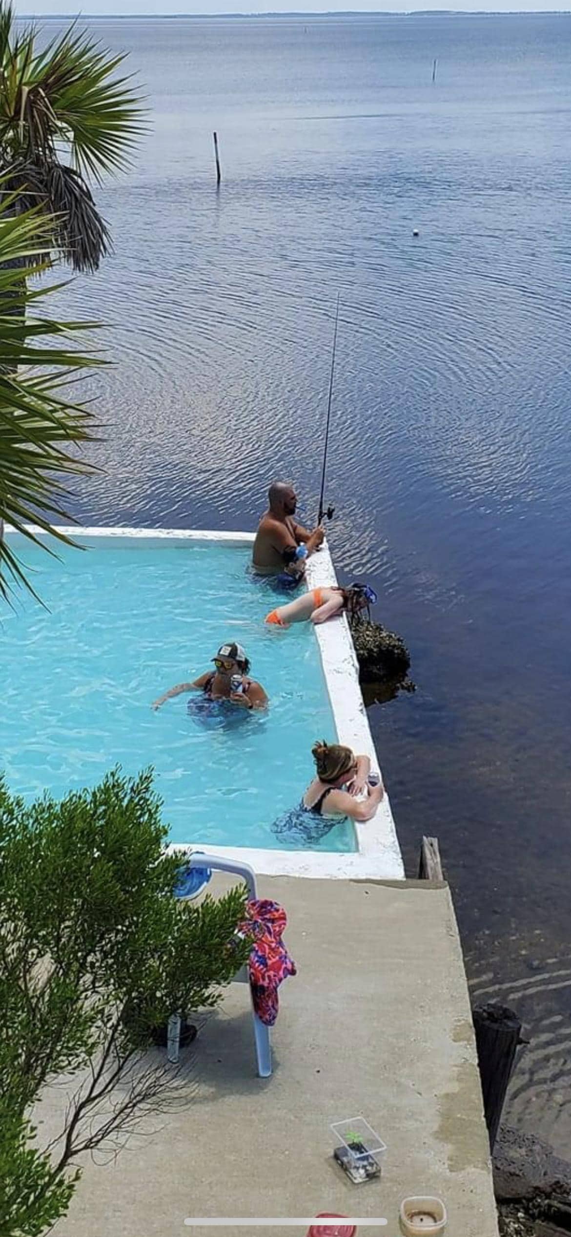 Nothing better than fishing while swimming!!!