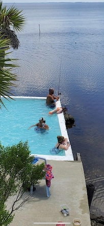 Nothing better than fishing while swimming!!!