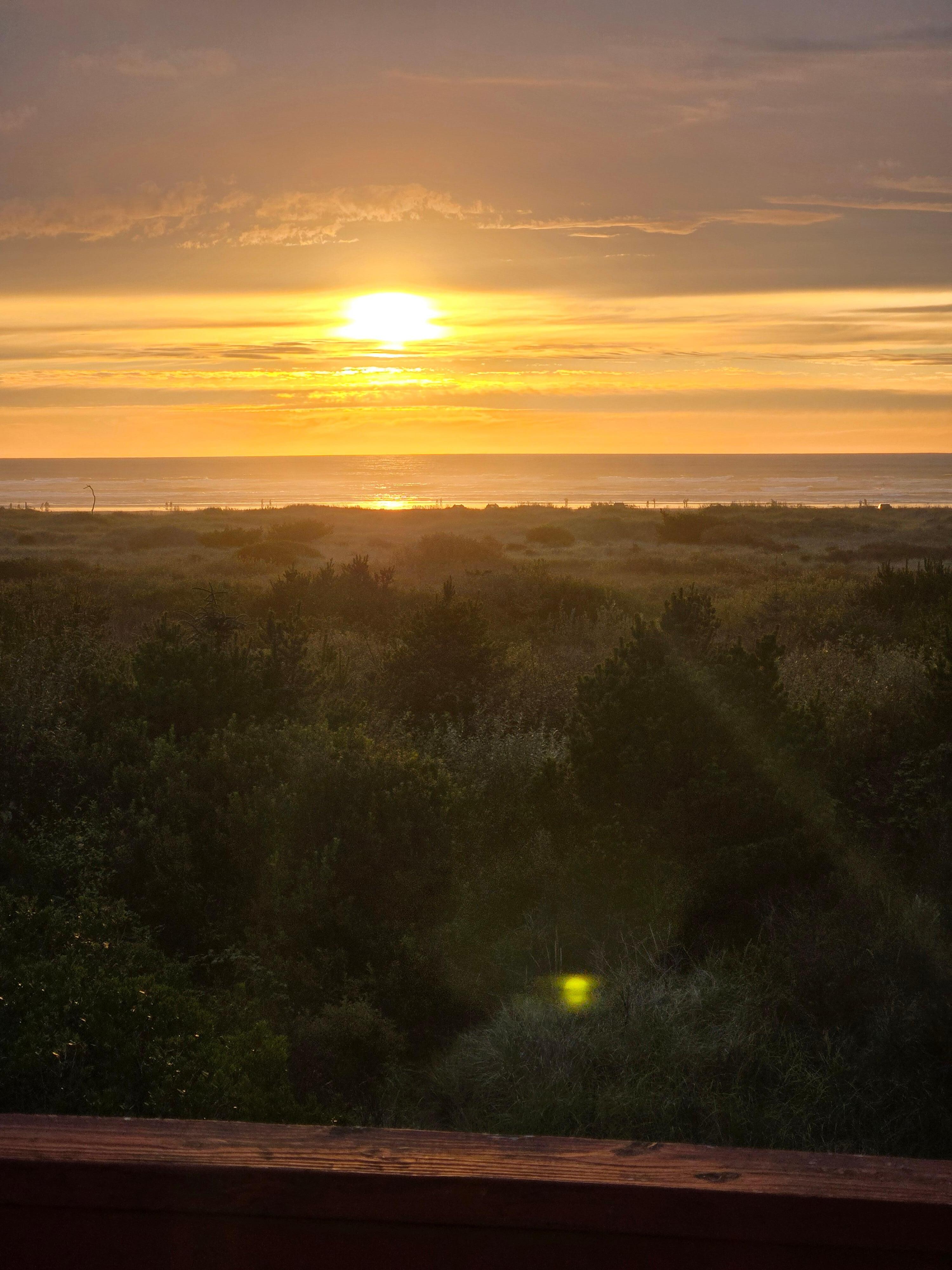 Beautiful sunsets from the house.