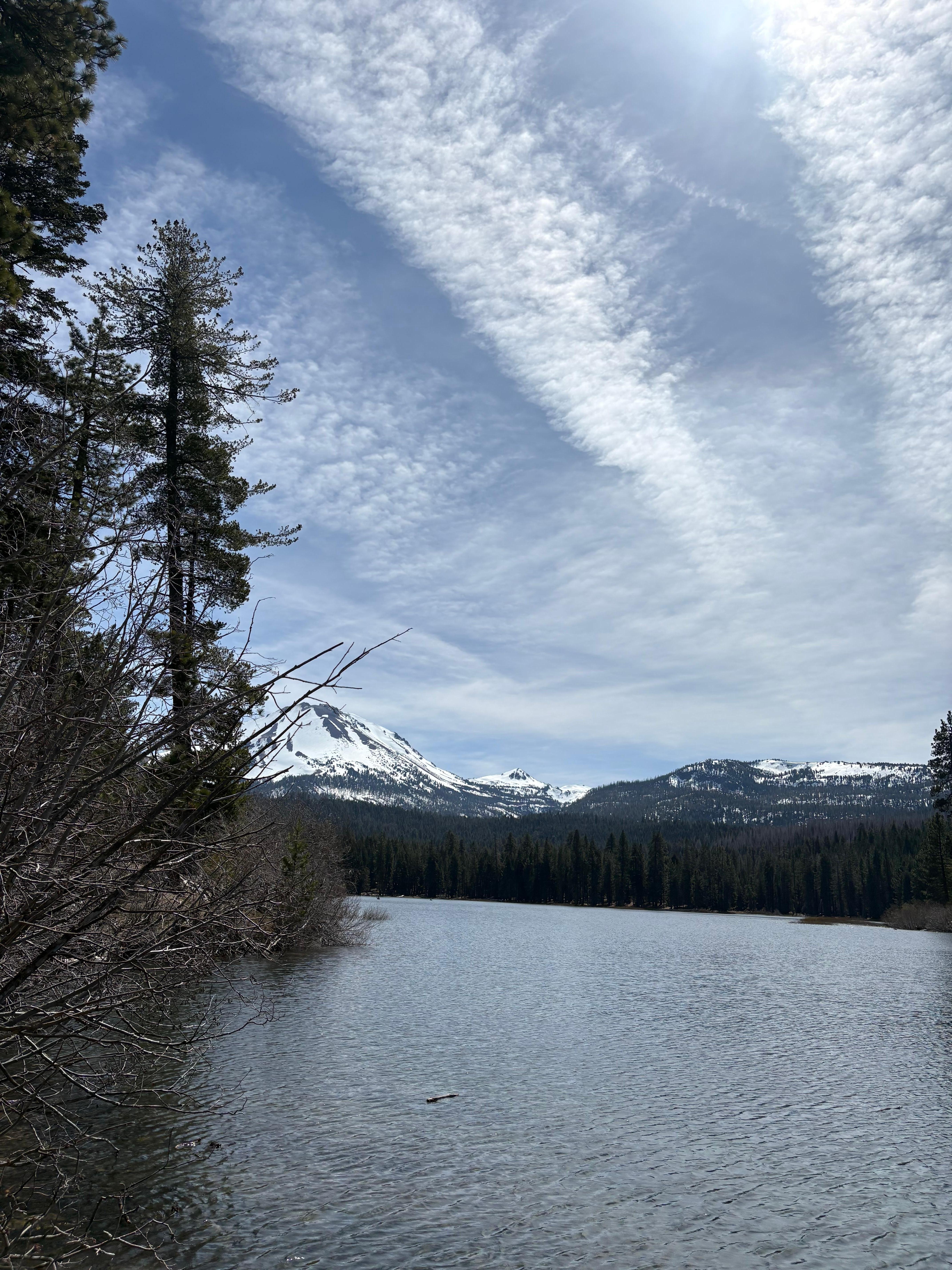Snow melt lake in Lassen National Forest 20mi up the road from house