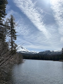 Snow melt lake in Lassen National Forest 20mi up the road from house