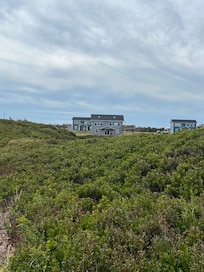 View of our cottage from the trail to the beach. Ours was #9 the one on the left.