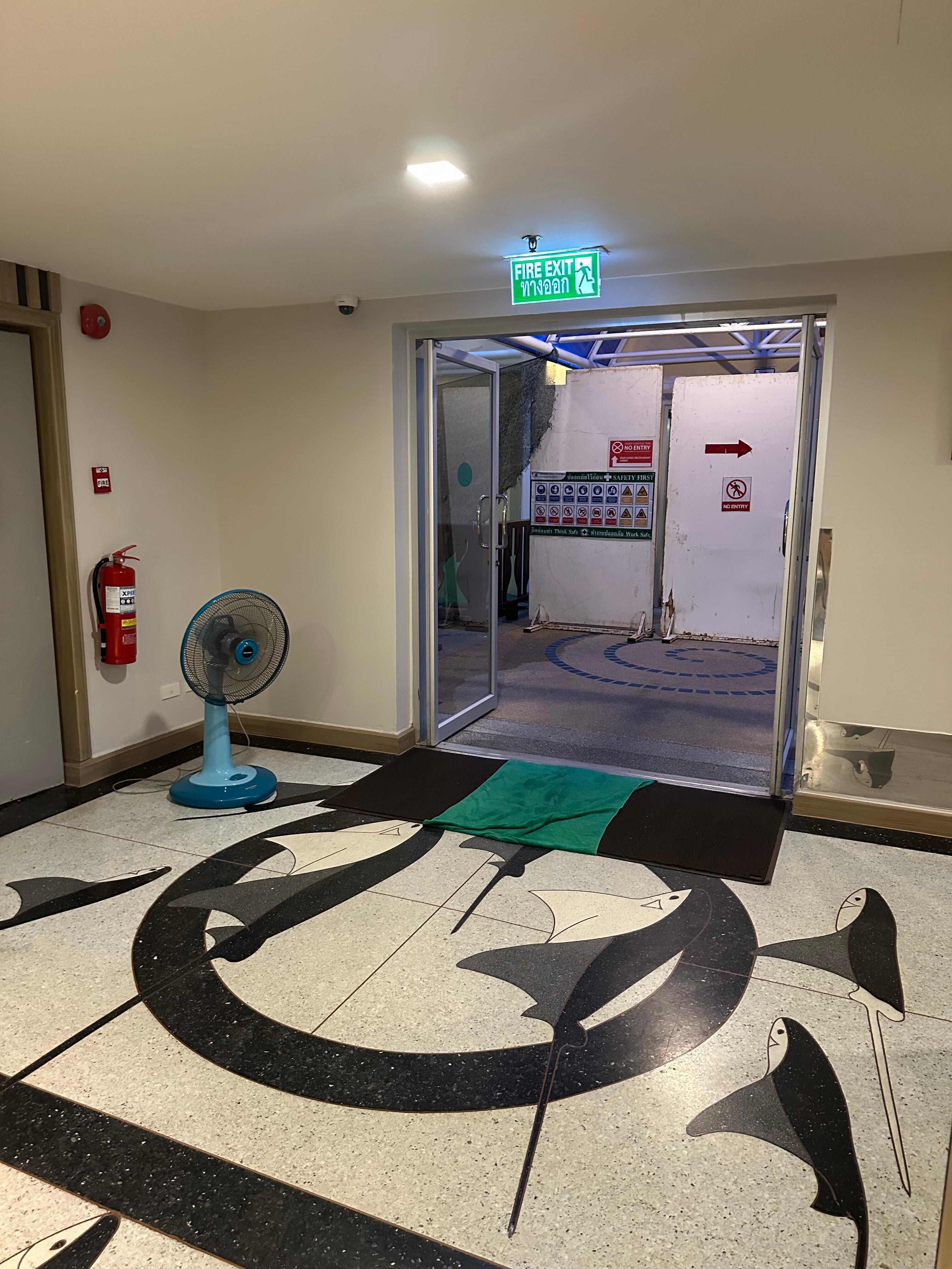 This was just outside our room, no discount, we payed the same rate as everyone else and we were stuck here with all the resorts problems.