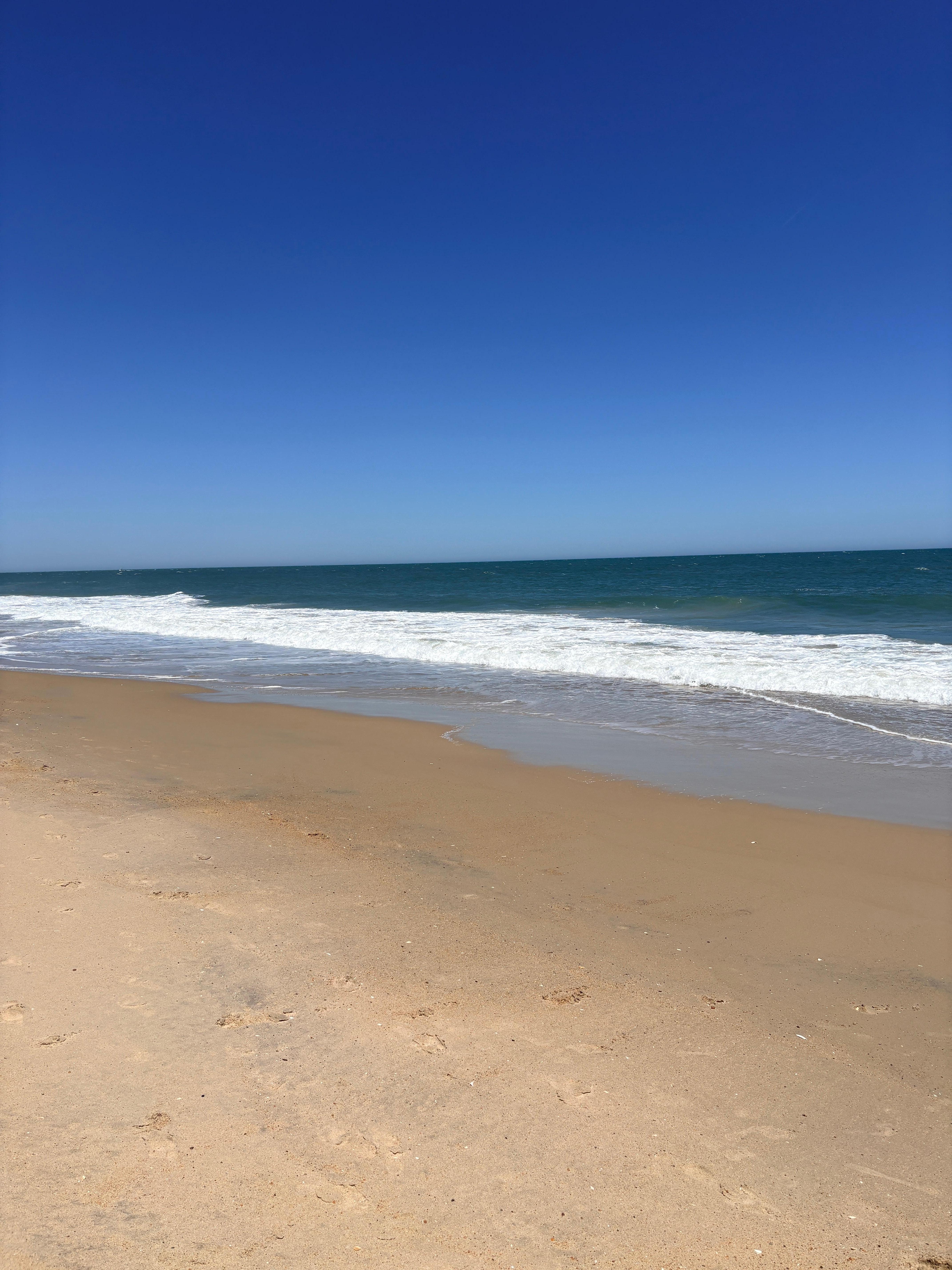 Afternoon beach walk view. 