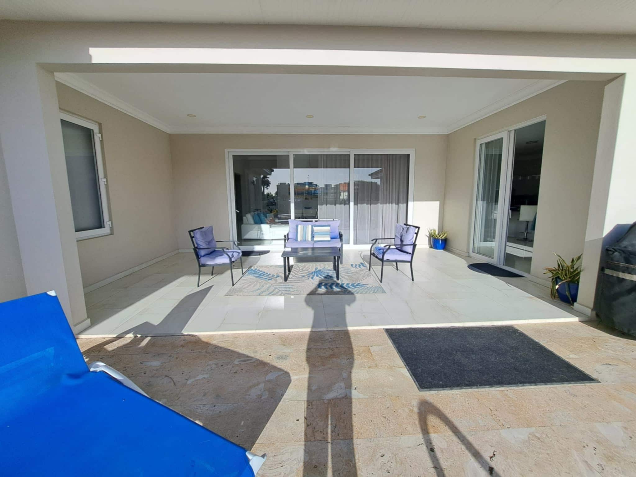 Pool patio off of living room and kitchen