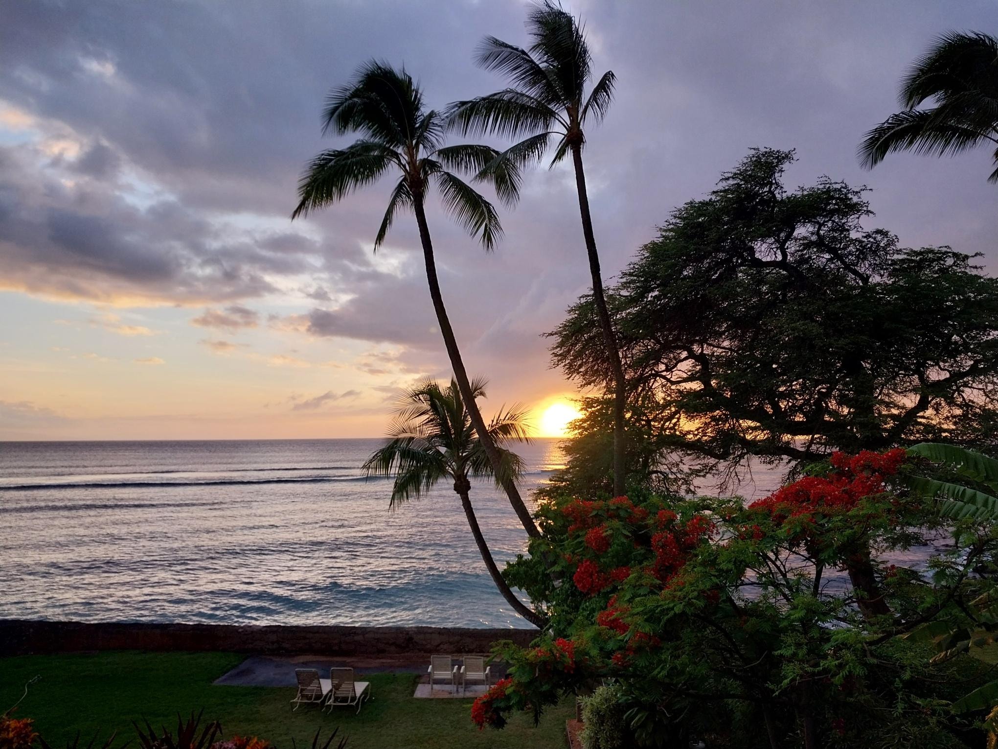 Maui sunset from the lanai.