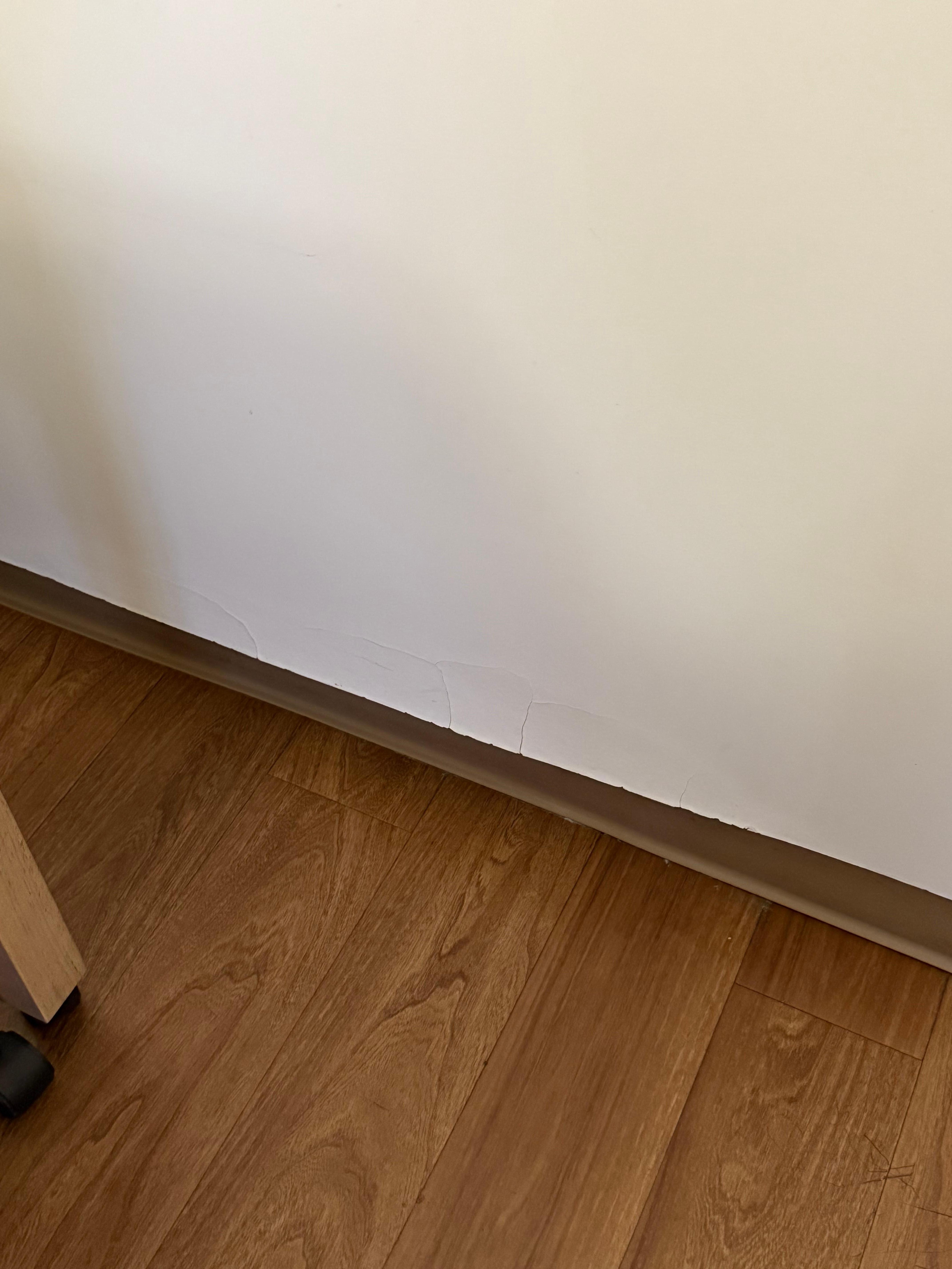 Water damage through out the room