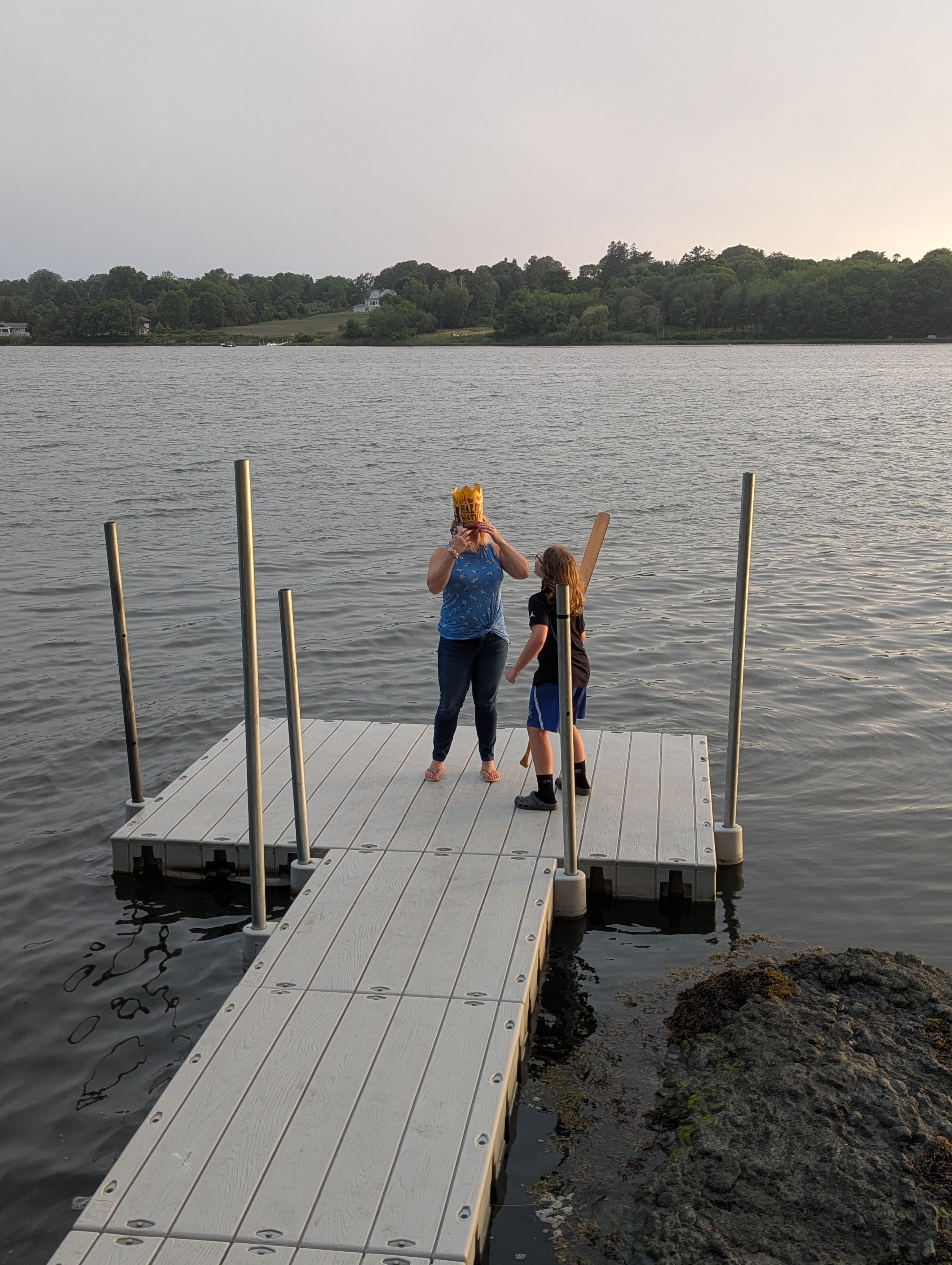 Dock with great views of the salt water pond