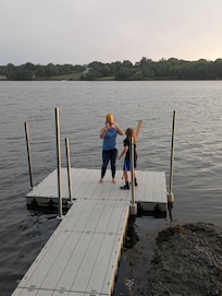 Dock with great views of the salt water pond