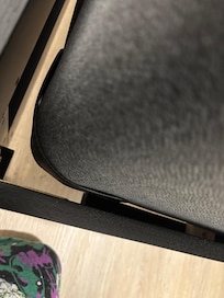 This bed requires a full set of slates to hold a boxspring up