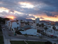 coucher de soleil depuis la terrasse