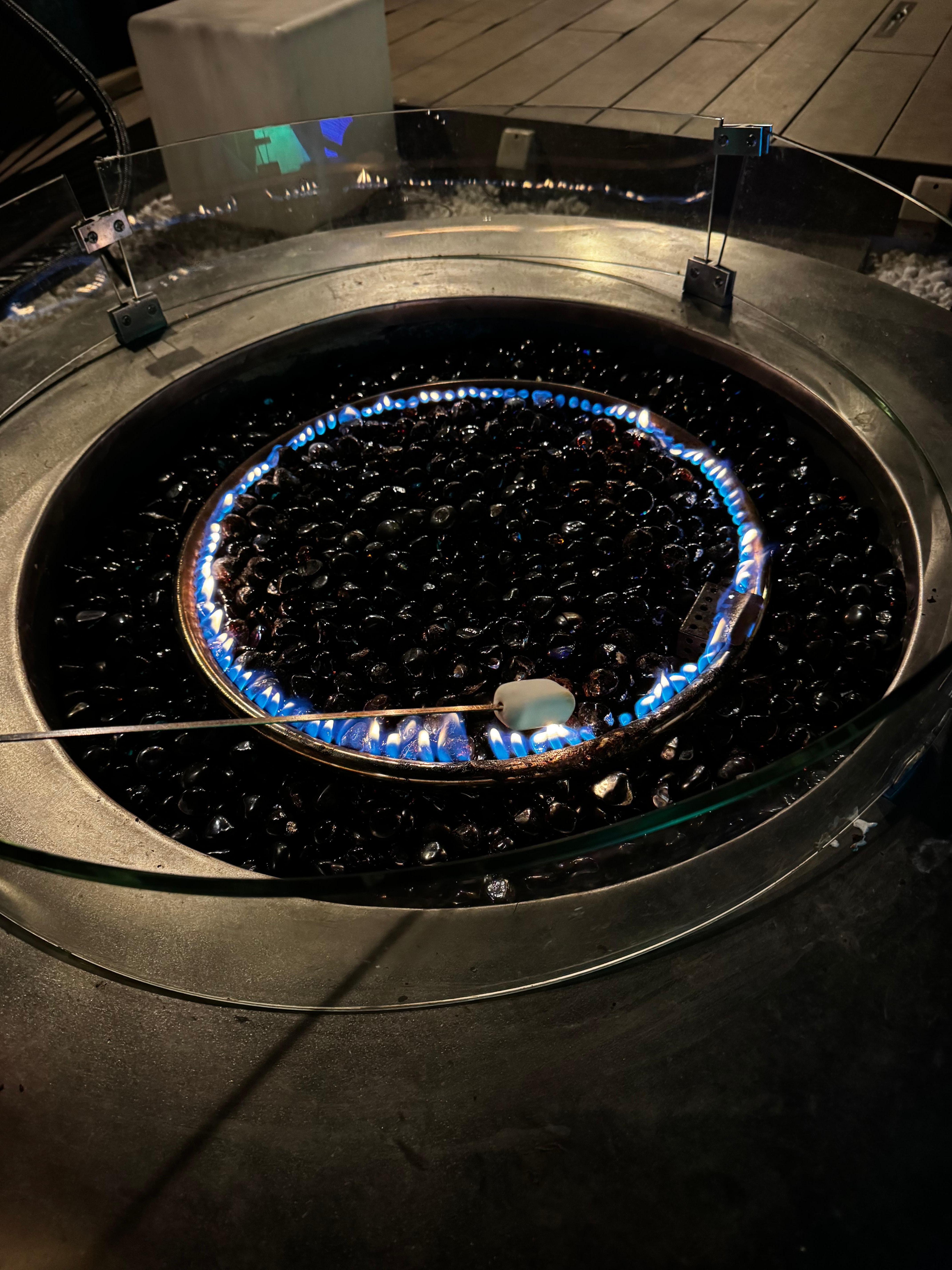 Free toasted marshmallows!