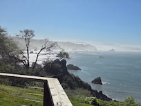 View from front deck down the coast.