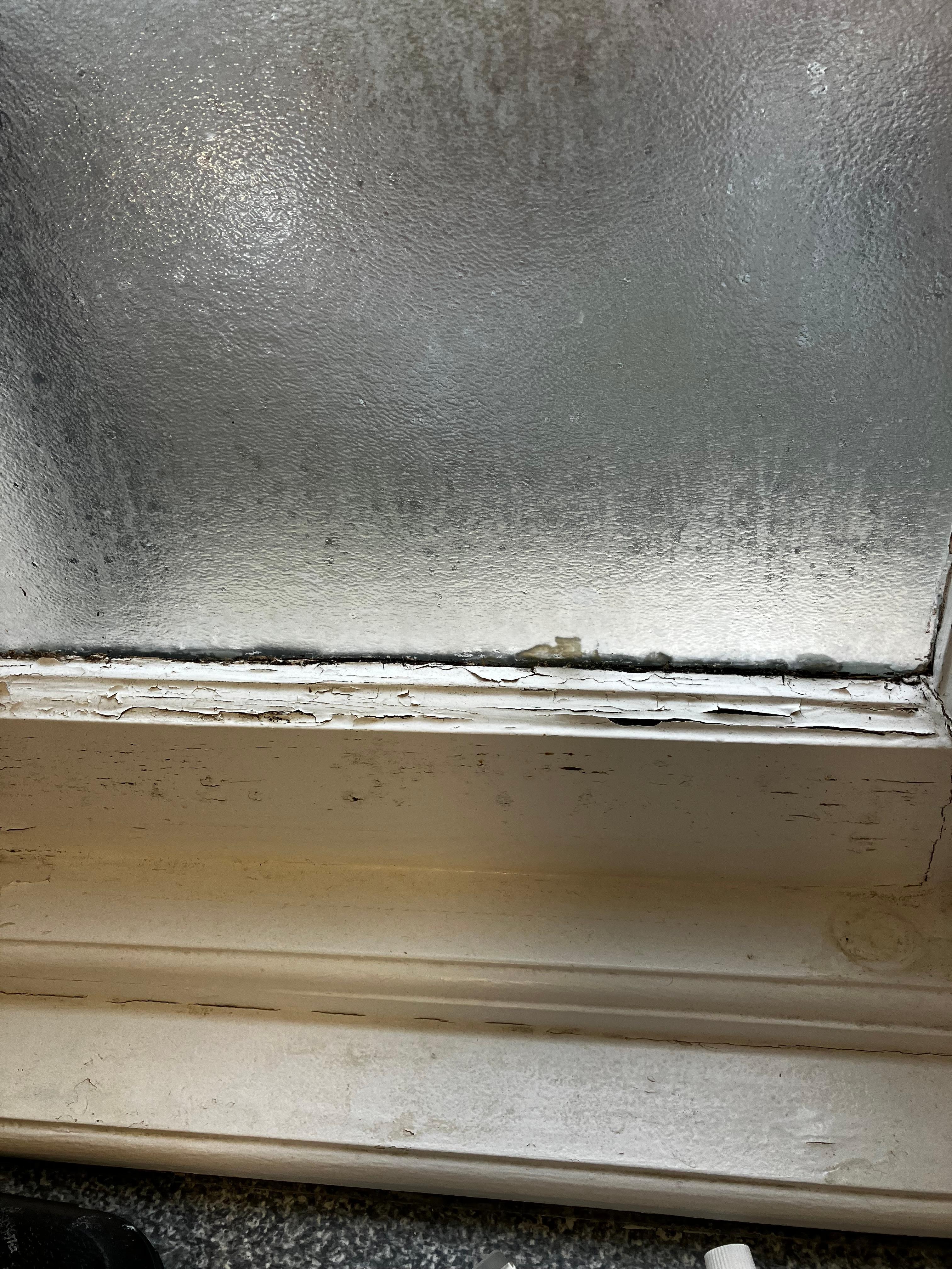 Paint chips around windows