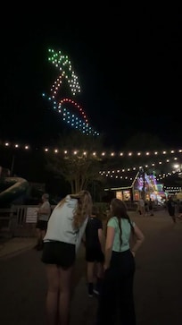 Light show at the Warf