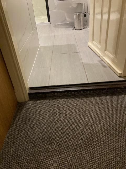 Trip step to bathrooom.