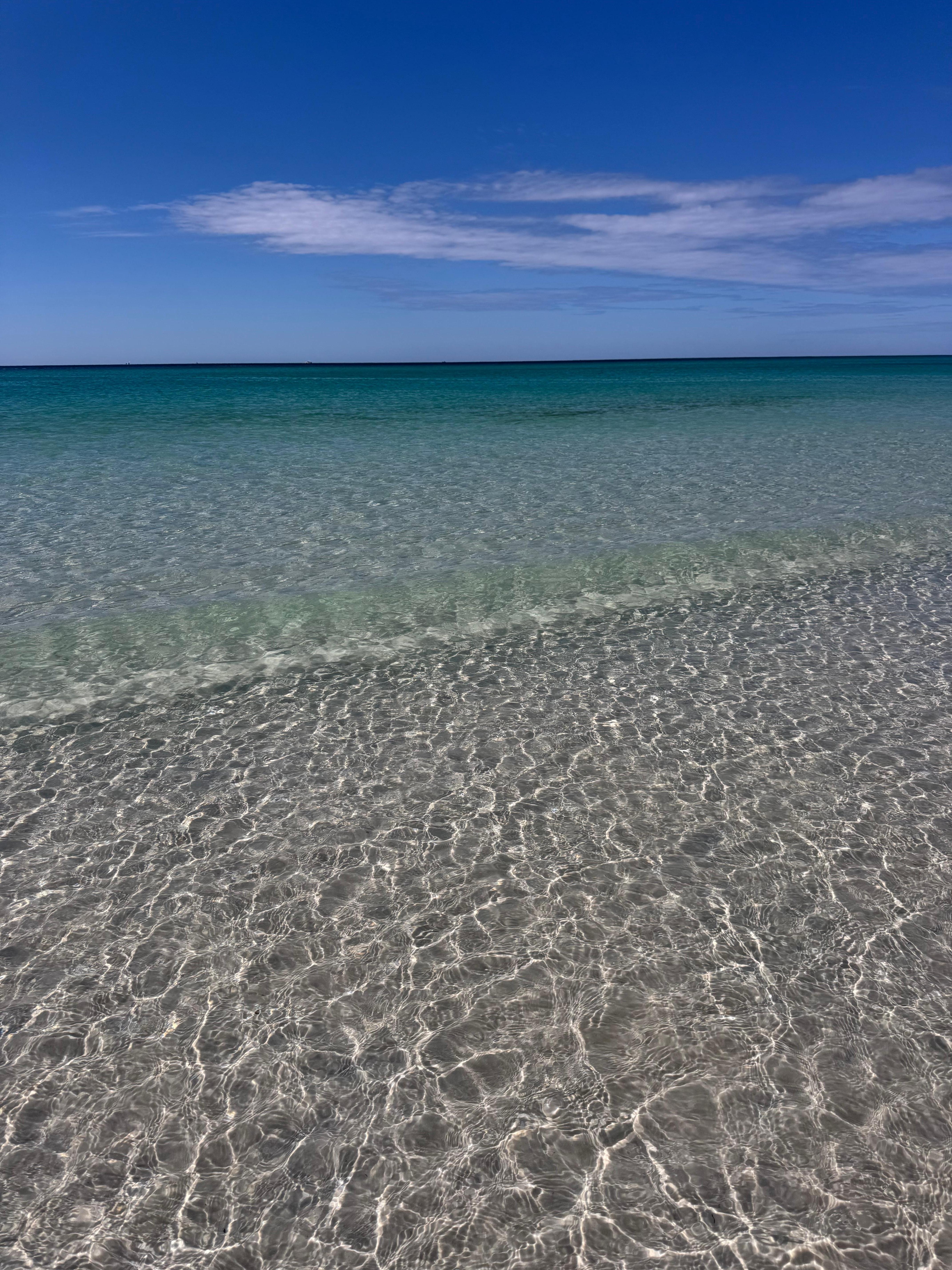 The beautiful private beach 