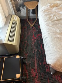 Can’t tell from these pictures but this whole carpet area in front of the AC unit was soaking wet
