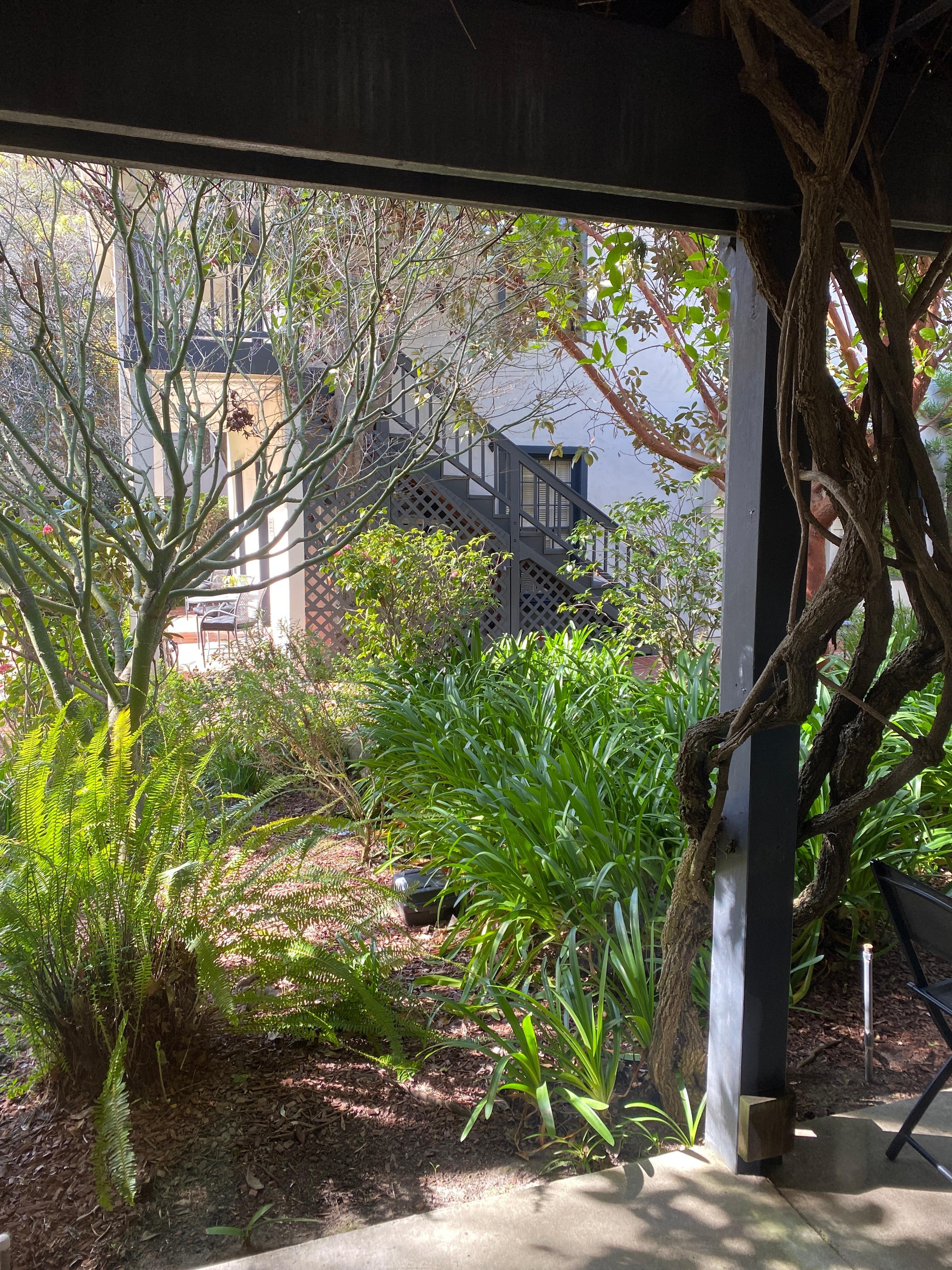 Beautiful gardens right outside our door