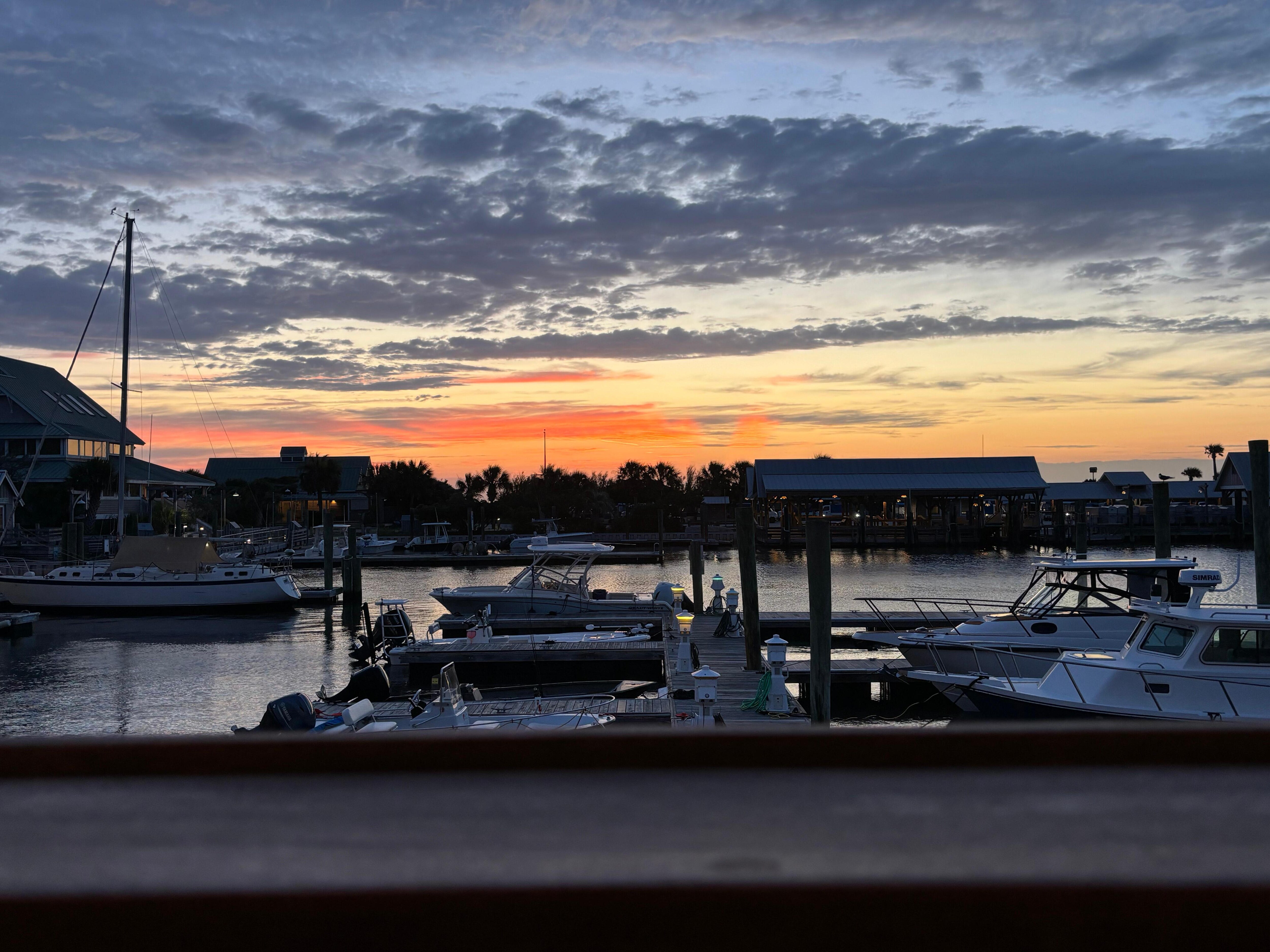 Sunset on the marina