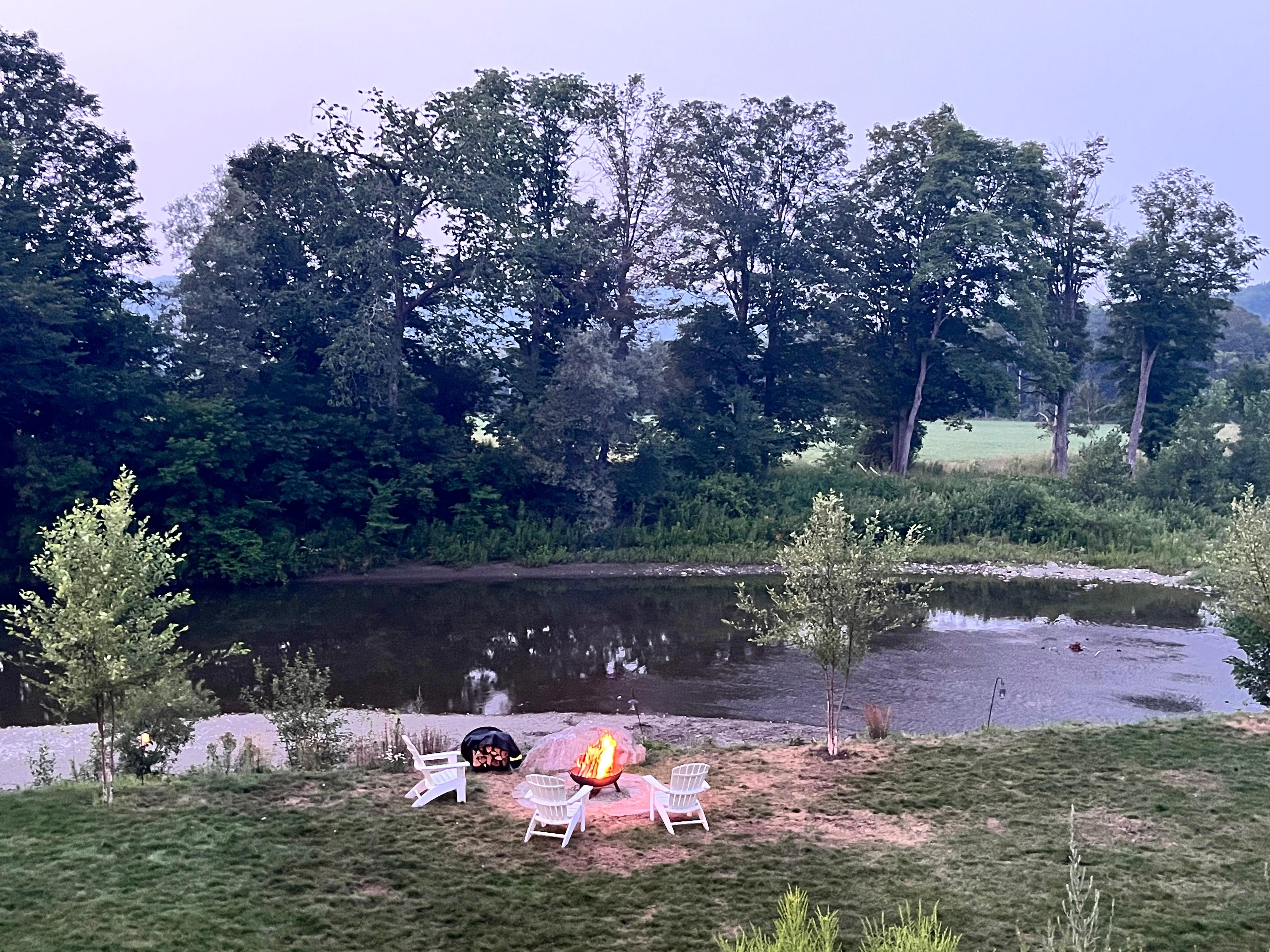 Fire pit to enjoy in the evening
