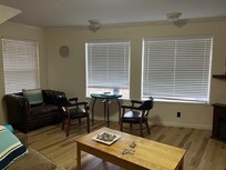 Blind in living room short about 6 inches, making it feel very eerie at night, as anyone could look in without us seeing them.