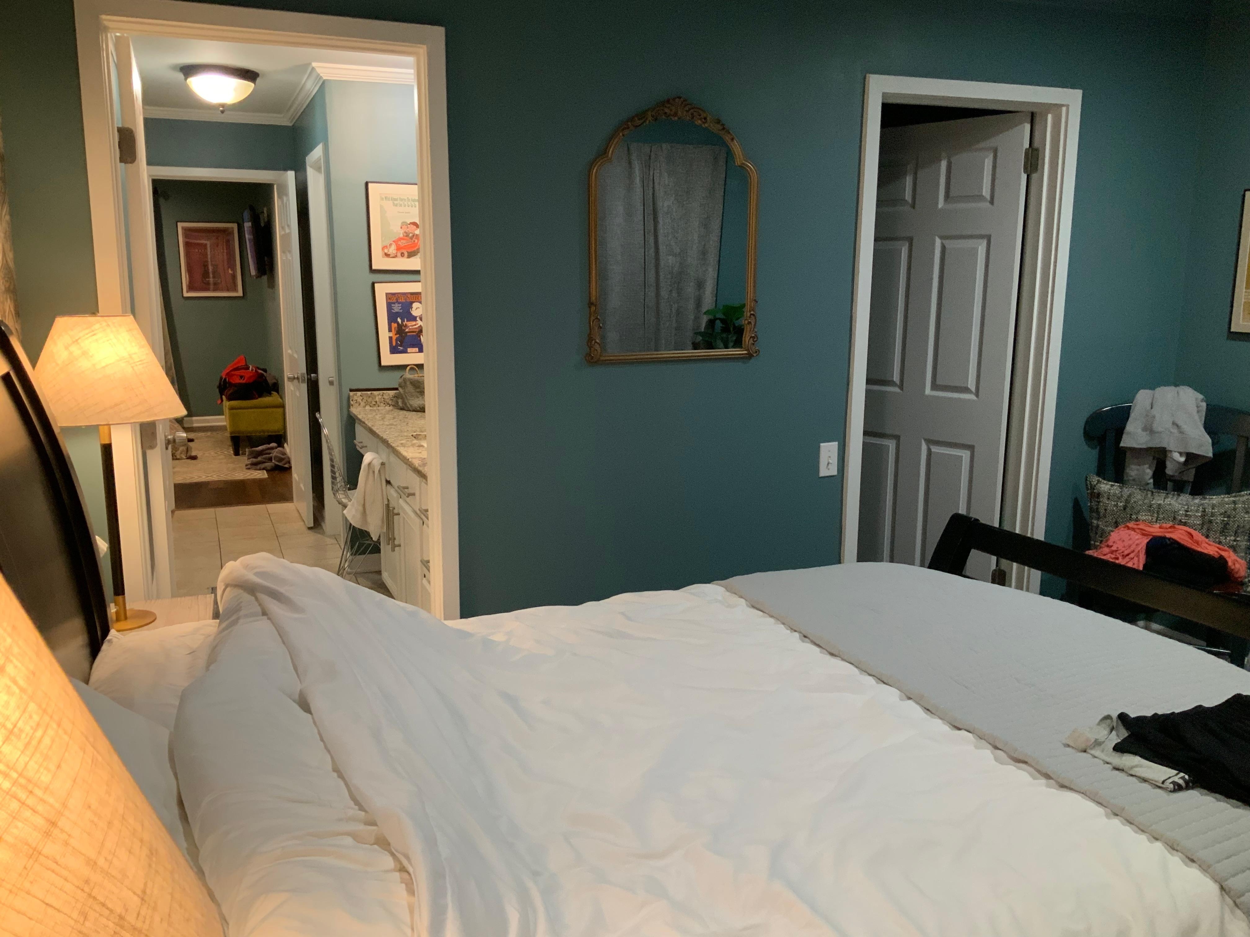 Bedrooms connected by the main bathroom. There is another full bath as well. Nice walk-ins in both rooms.