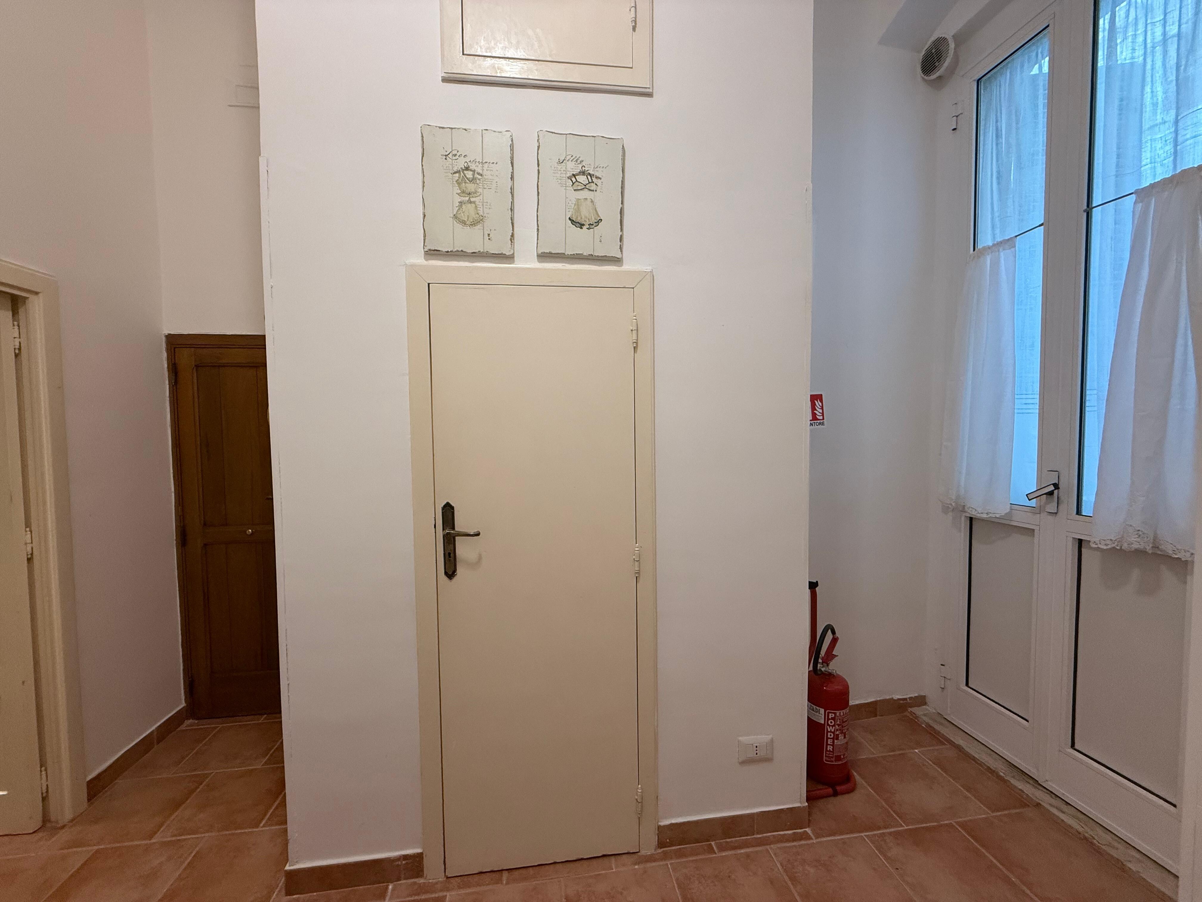 Small awkward bathroom off the kitchen 