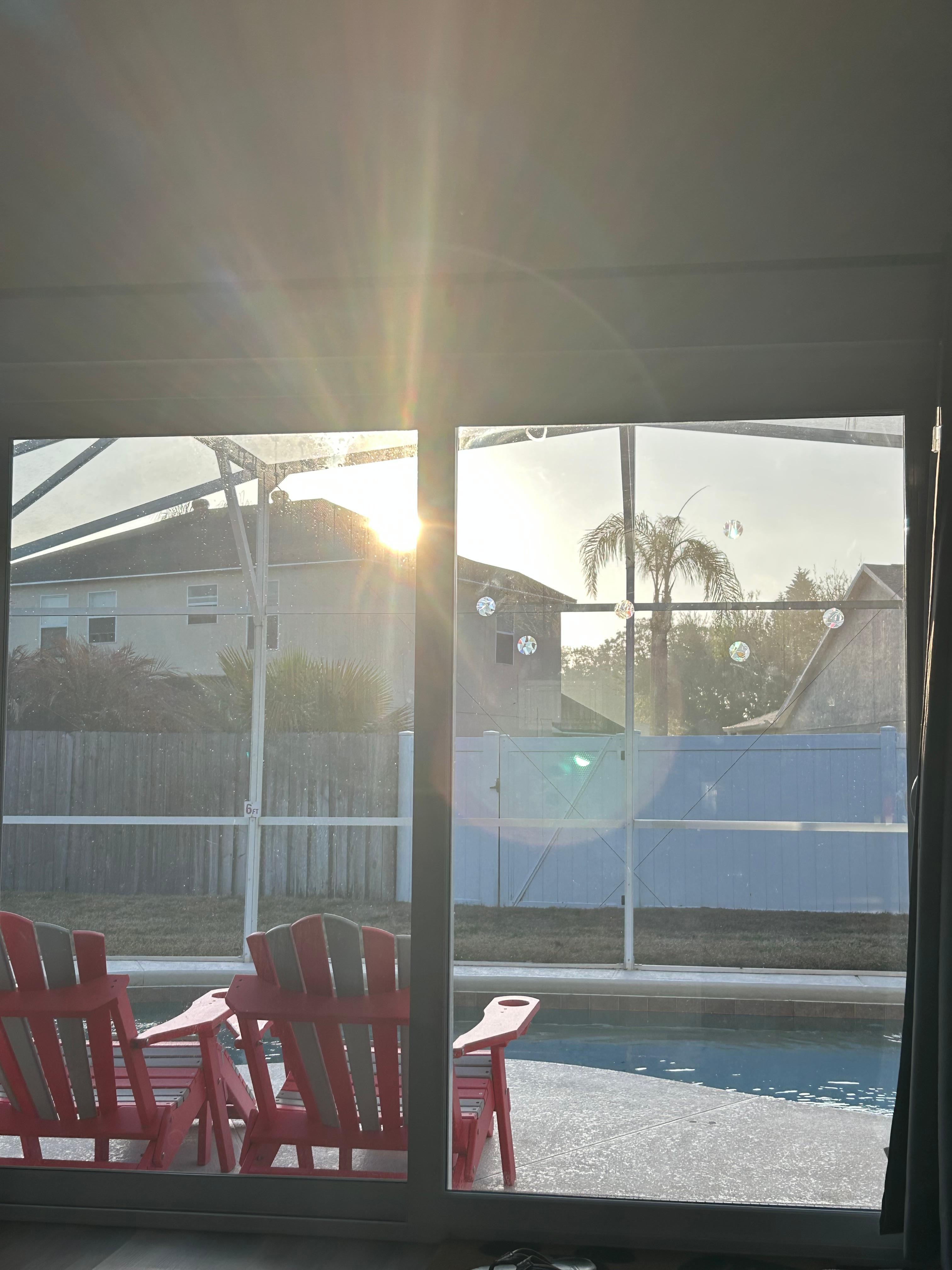 The sun in the morning!