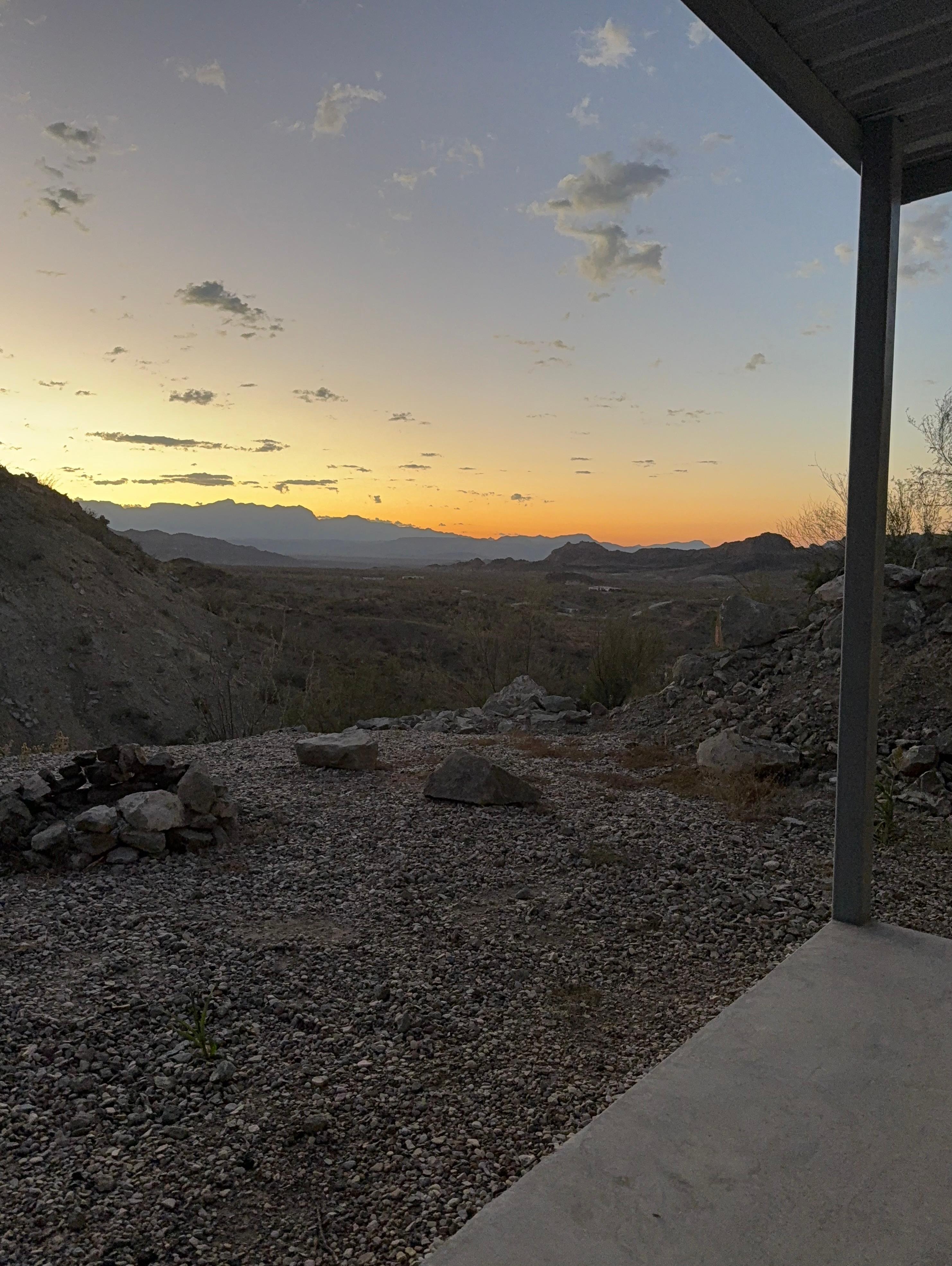 Sunrise outside the bedrooms!