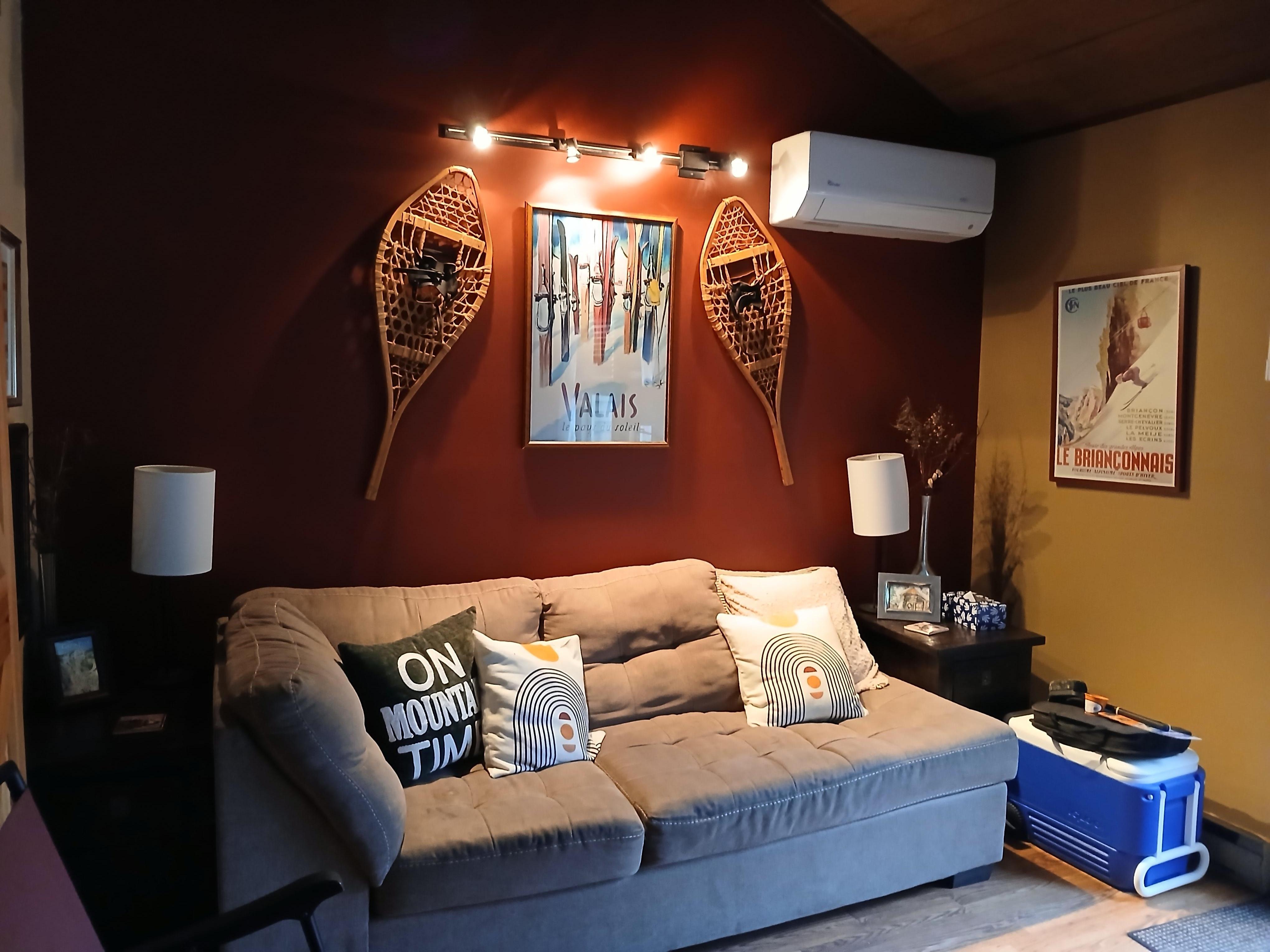 Ski motif with 1 of 2 heat pumps