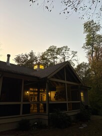 Back of the house at sunset