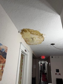 Ceiling going into shared bathroom