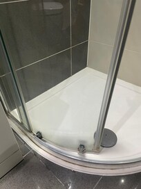 Broken shower door