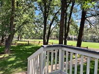 We enjoyed sitting on the deck watching the golfers go by.