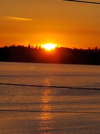 Sunset from our balcony.