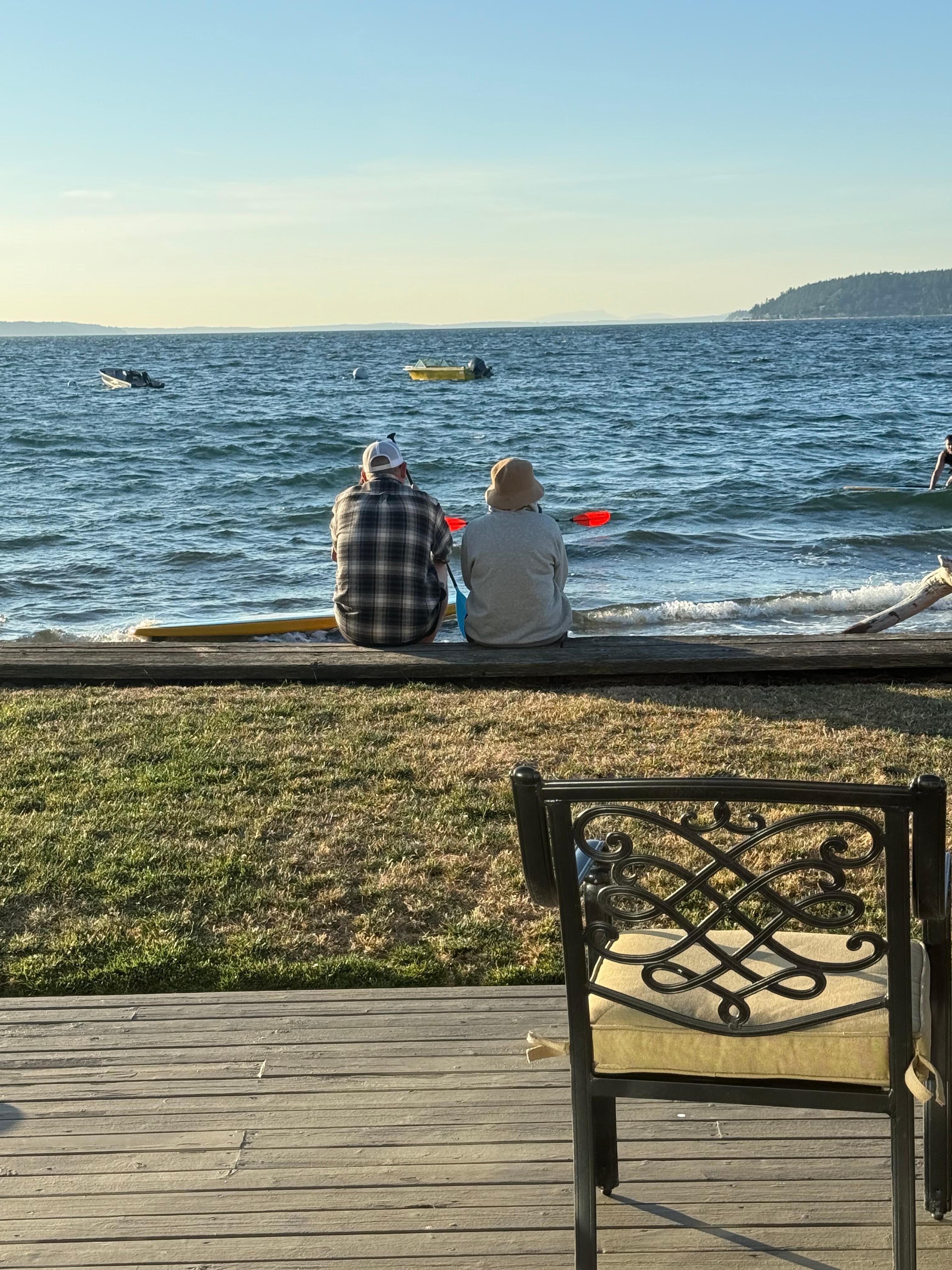 View off deck of house. 