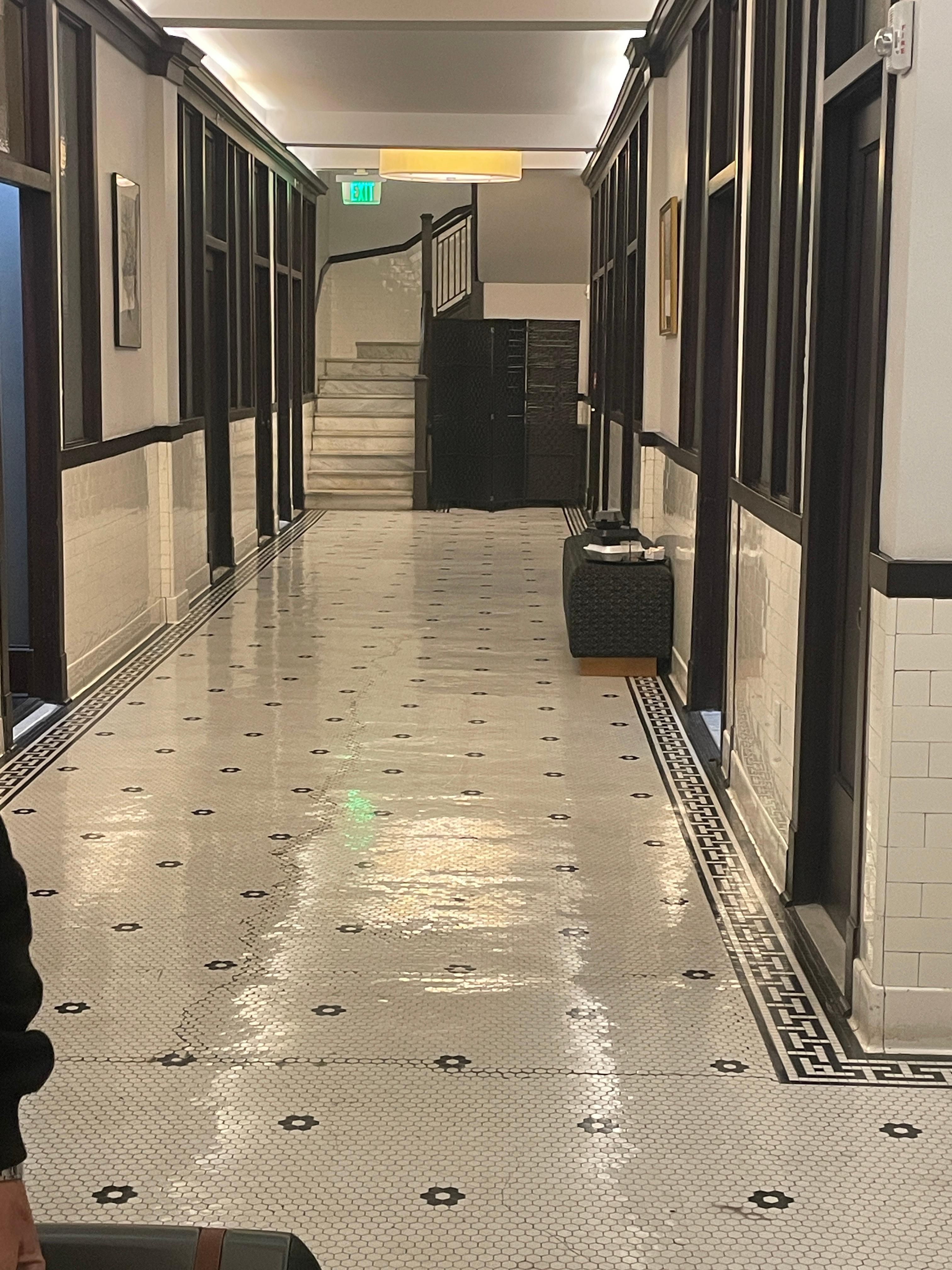 You can see the age and history of this building in these beautiful old floors! 