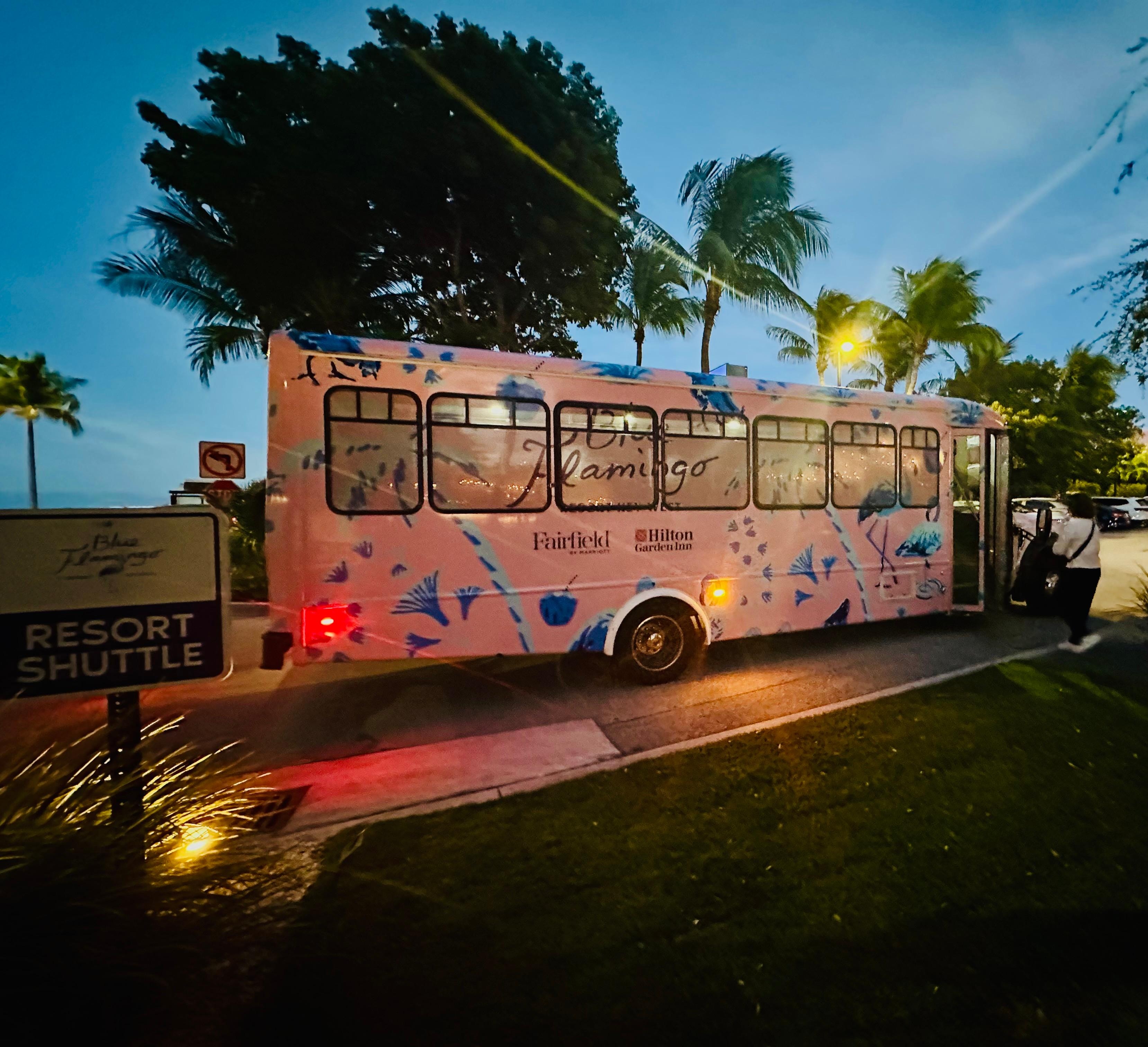 Shuttle to old downtown, remember to reserve a time at the desk!