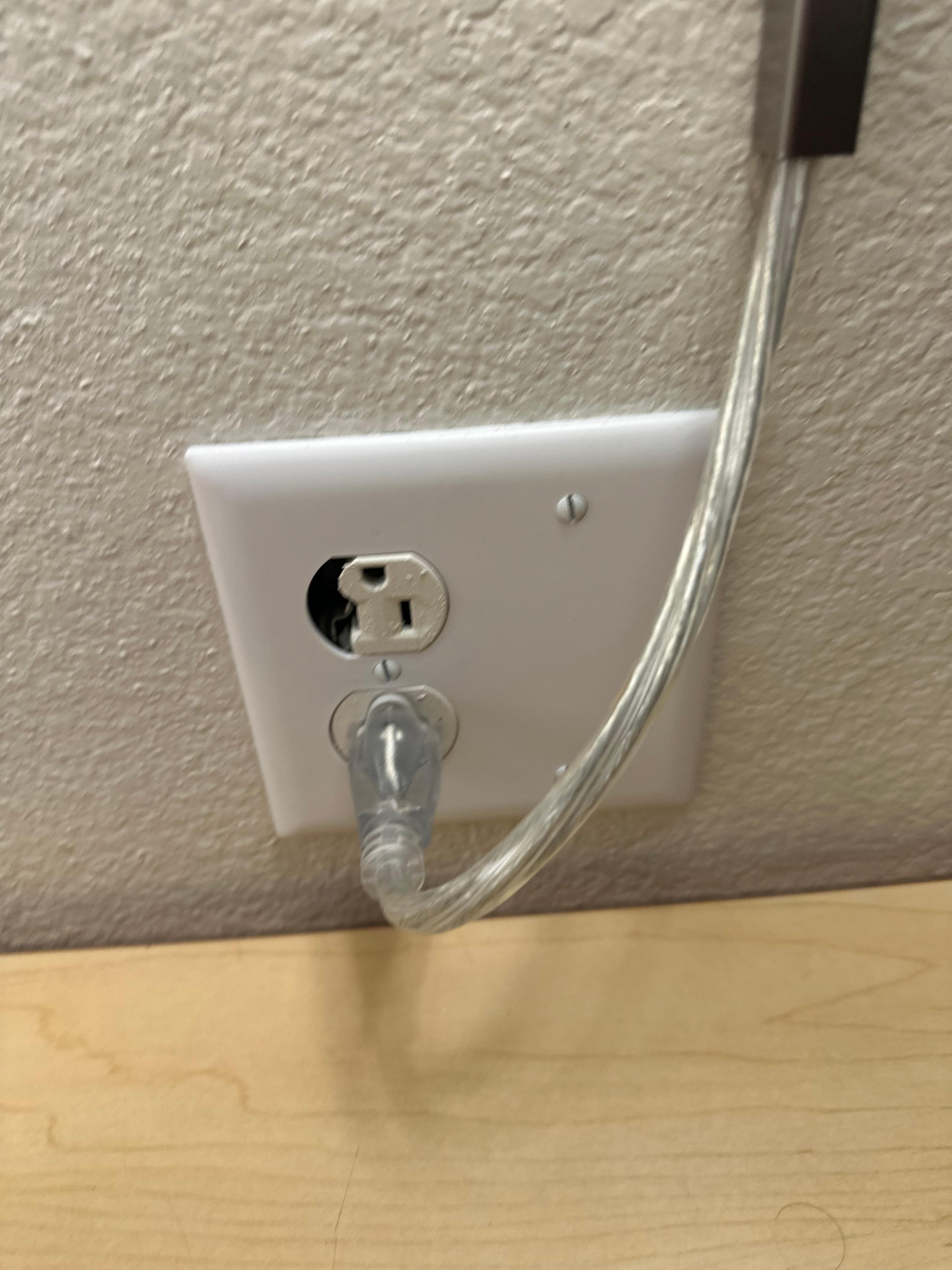 This outlet broke and shocked my husband.