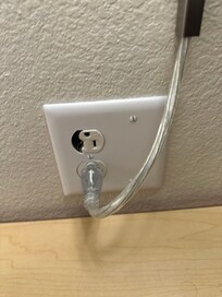 This outlet broke and shocked my husband.