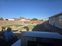 This was the backyard before the wedding.