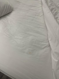 Soil stain on the sheets