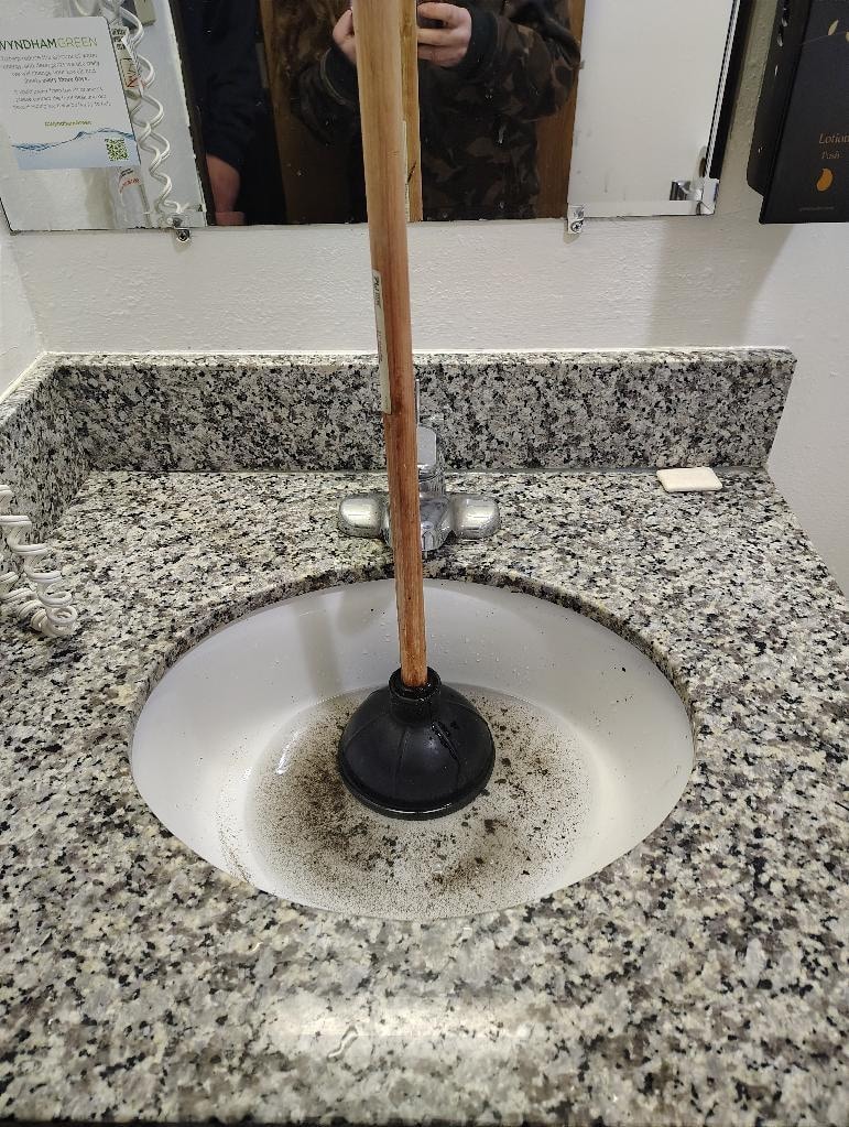 couldn't use sink, toilet or bathtub they where all backed up and they had workers there so early where I couldn't even sleep