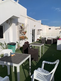 The sun terrace was a lovely place to eat breakfast or read your book.