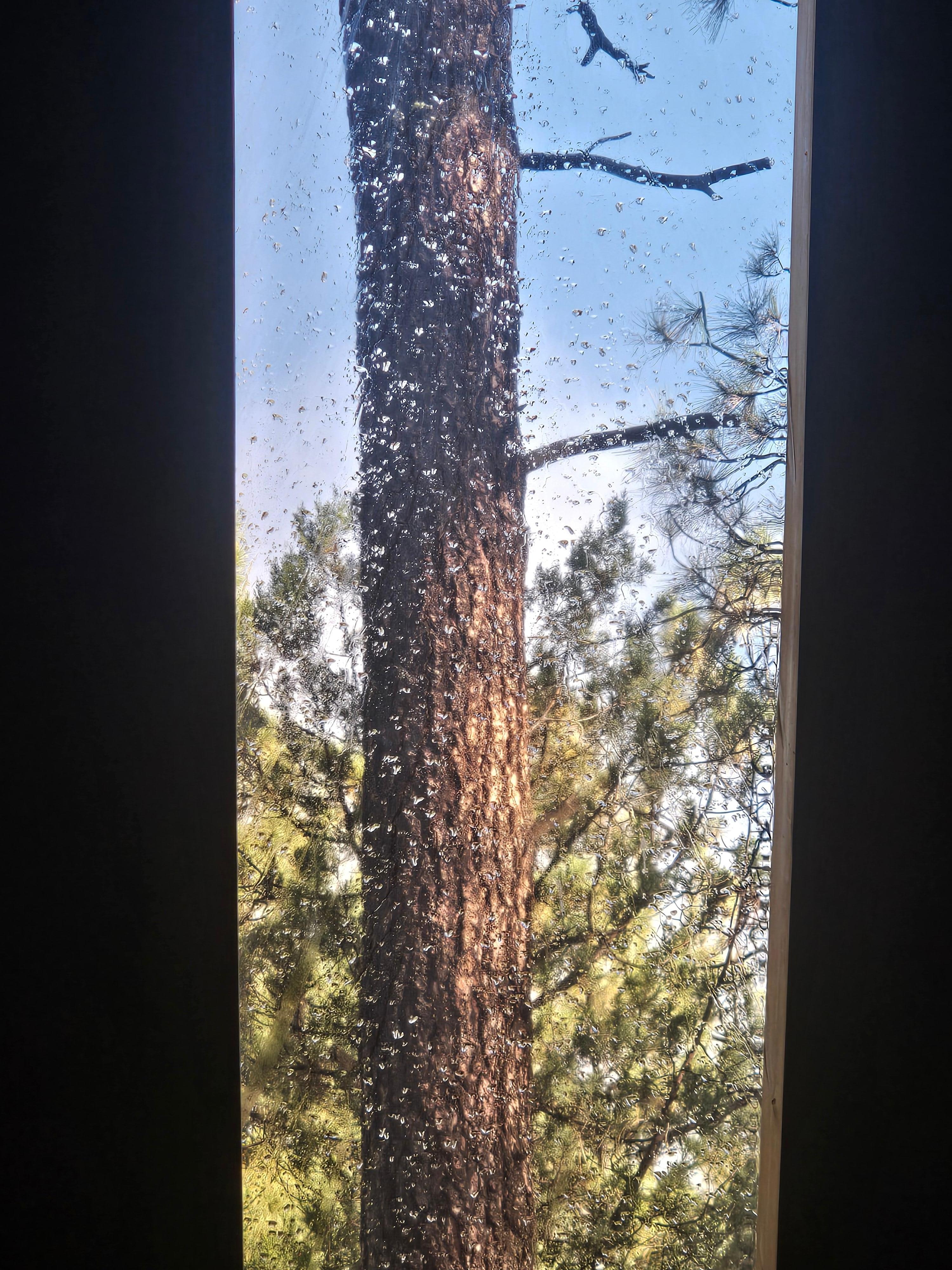 Blue sky through the sky light