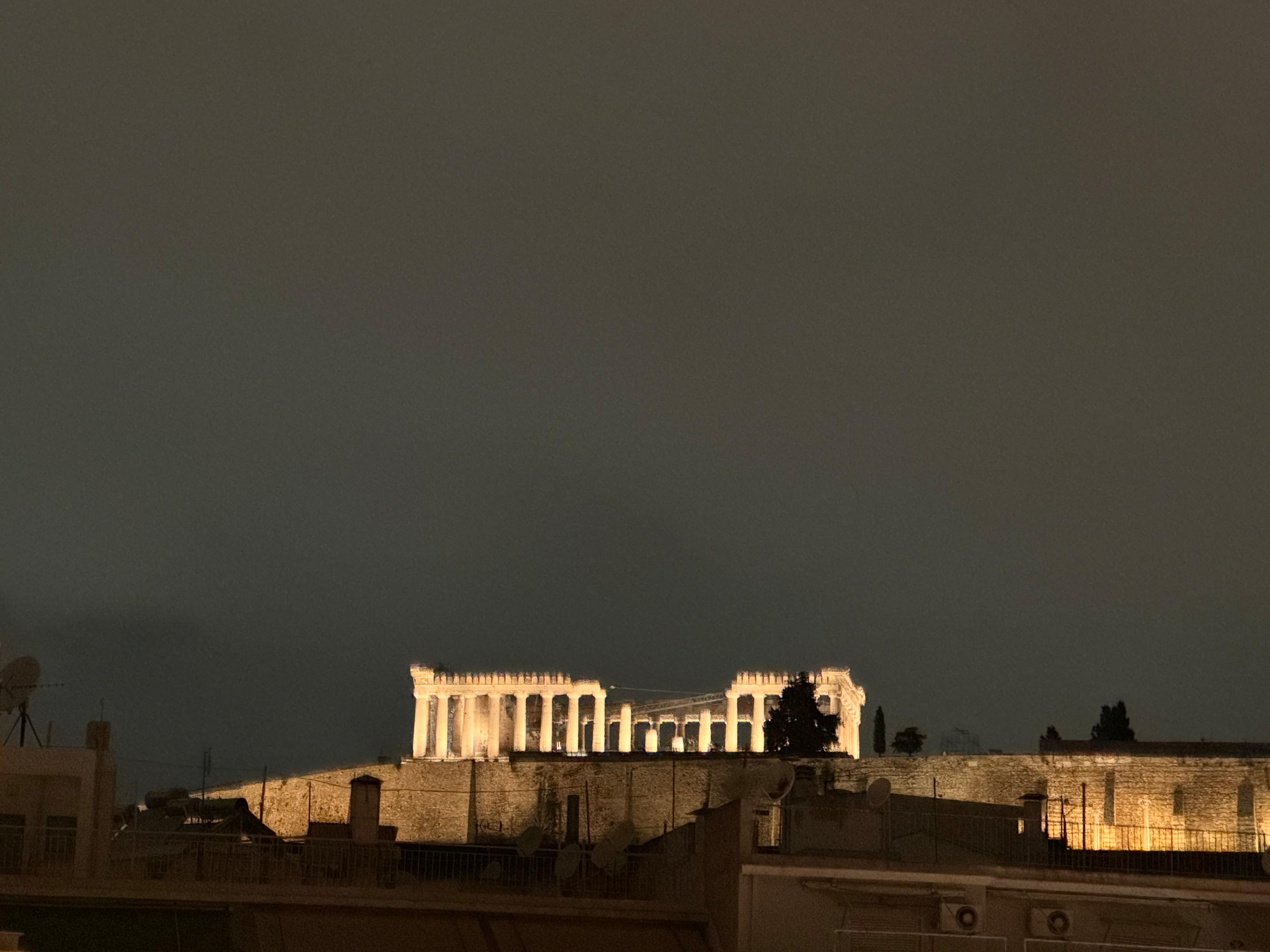View of Acropolis from our balcony