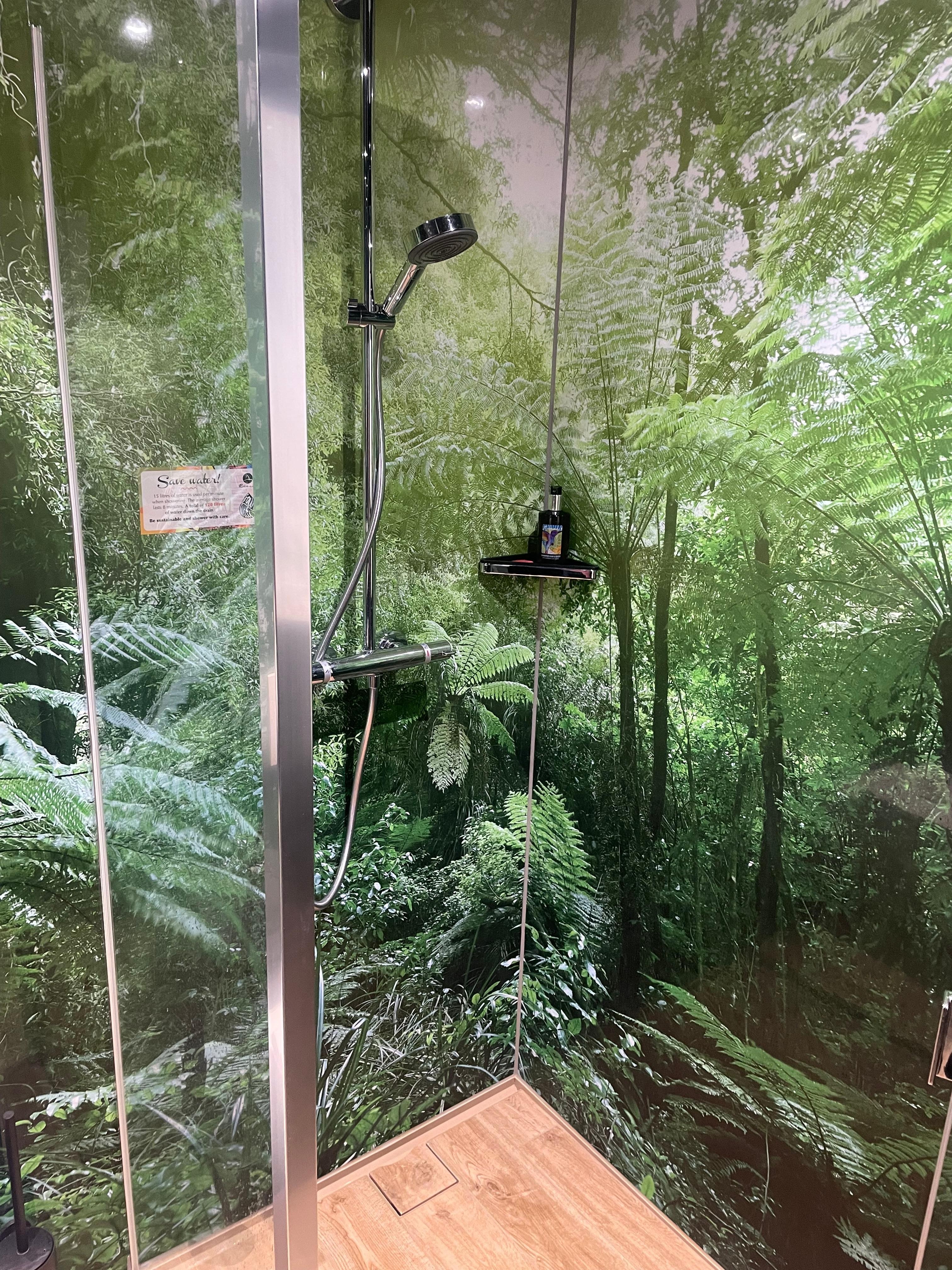 It was like taking a shower in a rainforest